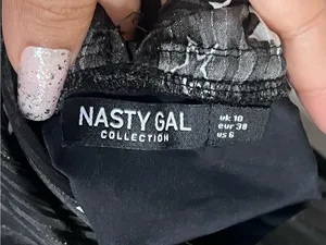 Nasty Gal Black Star Print Sheer Bell Sleeve Bodysuit Size 6 thumbnail 12