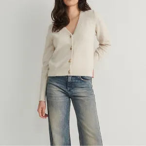 Reserved Cardigan with decorative Giraffe Buttons Cream Size Medium thumbnail 2