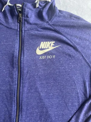 Nike Blue Zip Up Hoodie-Large thumbnail 3