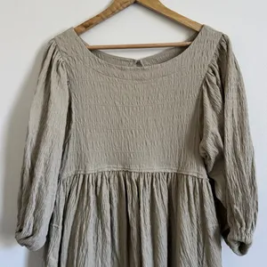 Free People FP Beach Get Obsessed Babydoll Dress size XS oversized green boho thumbnail 4
