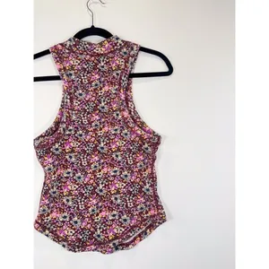 FP Movement Womens Top Pink Wishful AOP Floral Ribbed Tank Cottagecore Large thumbnail 9