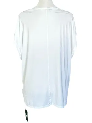 Halara V-Neck Dolman Sleeve Relaxed Lightweight T-Shirt White Size Large thumbnail 2