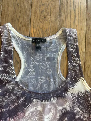 FANG Sheer Tank Top Purple Size L thumbnail 2