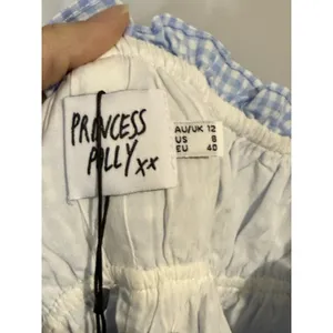 Princess‎ Poly Winston Blue Gingham Mini Dress Women's Size 8 NWT Cottage Core thumbnail 5