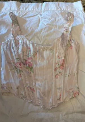 Love Shack Fancy Skipper Bustier Top floral thumbnail 1