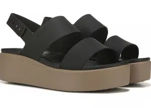 Crocs Women's Brooklyn Platform Sandal in Black S-604 Sz 10 thumbnail 1