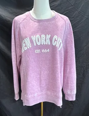 New York City Pink Crewneck Sweatshirt thumbnail 1