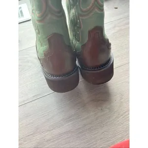 Justin Women's Raya Cowhide Gypsy Boots 12 in size 8.5B green and brown thumbnail 3