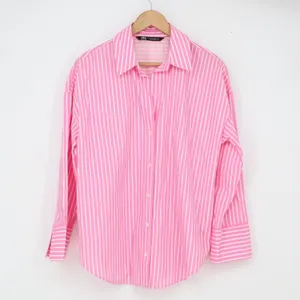 Zara Button Down Women's XS Pink Striped Long Sleeve Excellent thumbnail 2