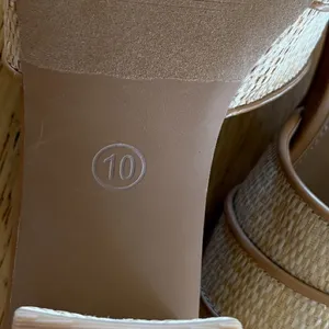 A New Day Beige Mules with Crystal Buckle rattan size 10 thumbnail 8