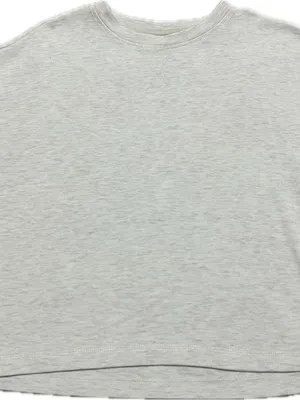 Danskin‎ Heathered Light Gray Crewneck Cropped Tee thumbnail 2