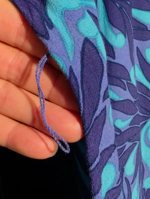 New Rachel Zoe Blue Purple Printed Long Sleeved Dress Small thumbnail 7