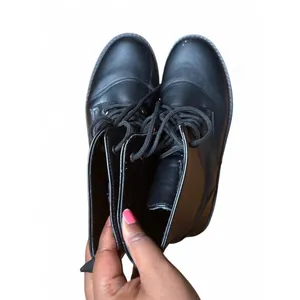 Charles Albert Lousia-S Black Platform Combat Boots Lug Sole Minimalist Grunge 7 thumbnail 6