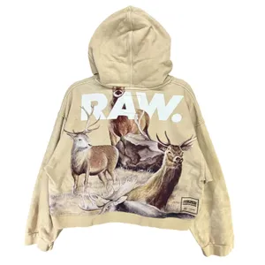 G Star Raw Jaden Smithh Forces Of Nature Desert Hoodie Womens M Sand Deer Moose thumbnail 1