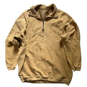 Aerie quarter zip oversized Henley sweater mustard yellow size small thumbnail 1
