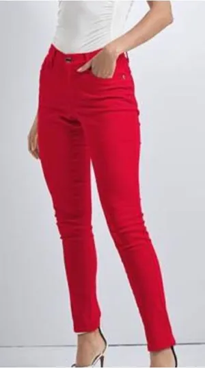 7 for All Mankind red slim size 25 topped jeans thumbnail 1