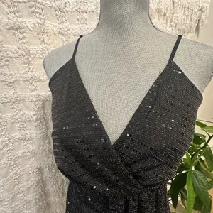⚪️ Vintage y2k cocktail mini dress women small Whimsigoth emo chic glam rock thumbnail 3