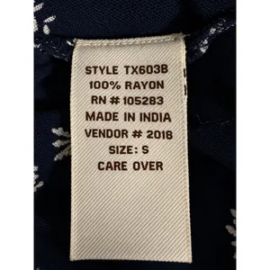 Vintage Havana Navy Floral Off Shoulder Ruffle High Low Maxi Dress Small Boho thumbnail 5