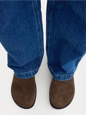 EVERLANE Suede Leather Brown Slip On Mules Clogs thumbnail 3
