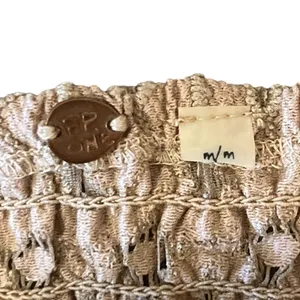 Free People One Adella Bralette Crochet Lace Tan Camel Nude Cross Strap Boho M thumbnail 8