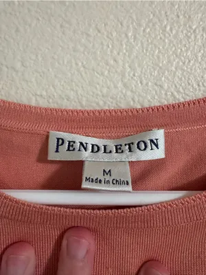 Pendleton Rose Pink Long Sleeve Crewneck Top thumbnail 2