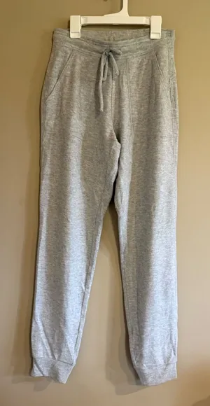 Alo Yoga Soho Sweatpants Heather Grey Joggers High Rise Drawstring Pockets Small thumbnail 1