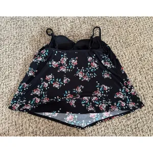 Women's Black Floral Tankini Size Large‎ thumbnail 4