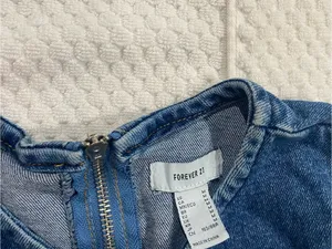 Forever 21 Blue Denim Dress with Zipper Detail thumbnail 3