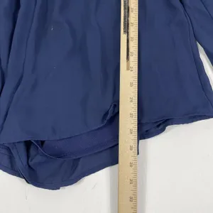 Altar'd State Romper Womens Medium Blue Chiffon Long Sleeve V-Neck Elastic Waist thumbnail 4