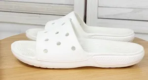 Crocs Classic Perforated Slide Sandals White 5‎ Mens 7 Womens thumbnail 1