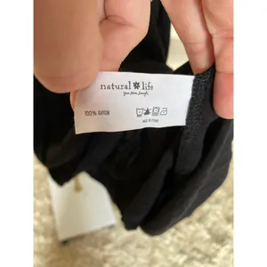 Natural Life Black Rayon Tiered Knee‎ Length Dress Quiet Luxury Coquette Euro M thumbnail 6