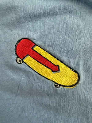 Gildan Hunter X Hunter Killua Skateboard Embroidered Anime T-Shirt thumbnail 1