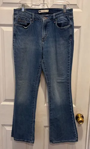 Levis 515 Bootcut Jeans Womens 10‎ Medium Wash Stretch Denim Workwear Western thumbnail 1