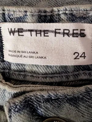 Free People We The Free Deep Trance Dropped Jacquard Jeans Sz.24 thumbnail 8