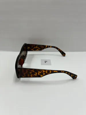 Rectangle 90s Style Sunglasses / Leopard 90s Sunglasses Multi thumbnail 2