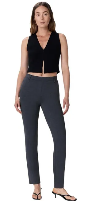 Quince Gray Ponte Straight Leg Pants Stretch Pull On Workwear Business Size M thumbnail 1