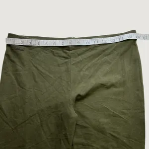 Polo Ralph Lauren Olive Green Equestrian Leggings Brown Knee Patches Size L thumbnail 5