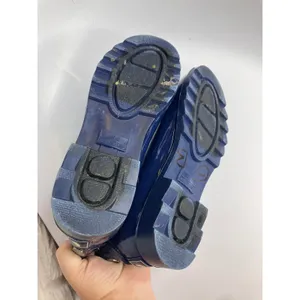 Sakroots Rain Boots Women 7 Navy Blue Excellent Rhythms Chelsea Ankle Rubber thumbnail 7