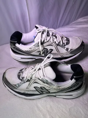 New Balance White & Silver Women's Athletic Sneakers thumbnail 2
