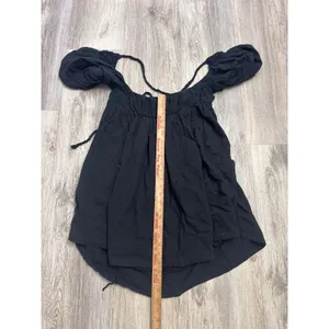 Free People Endless Summer Marina Tie Back Cotton Babydoll Dress Black Size XS thumbnail 7