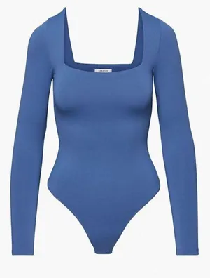 Aritzia Babaton Azure Long Sleeve Original Contour Squareneck Bodysuit small thumbnail 1