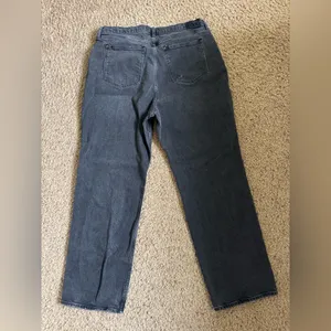 Abercrombie & Fitch Distressed Black Gray 90’s Relaxed Jean High Rise Size 34/18 thumbnail 2