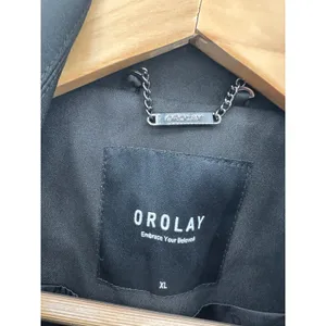Orolay Womens Double-Breasted Trench Coat Size XL Black Belted Casual Outdoors‎ thumbnail 8