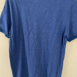 Disney Mickey Mouse Ringer Tee Blue Heathered It All Started With A Mouse Shirt thumbnail 2