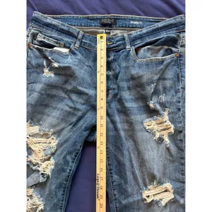 Judy Blue Los Angeles Boyfriend Fit Distressed Ripped Jeans Medium Wash 18W thumbnail 4