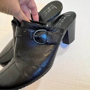 BOC Black Patent Leather Clog Mule Womens 9 Fall Casual Heels Boho Slip On thumbnail 7