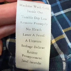 Frank & Eileen Barry Blue Plaid Flannel Long Sleeve Button Down Shirt Size S EUC thumbnail 7