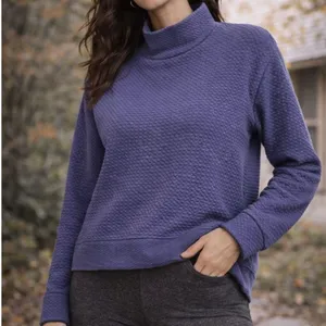 CALIA by Carrie Underwood Textured Mock Neck Pullover – Size Small – Blue/Purple thumbnail 1