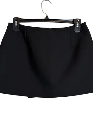Zara Micro Mini Skort Women's Small Black Going Out Date Night Party A-Line Club thumbnail 4