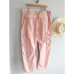 Madewell | Garment Dyed Low-Slung Straight Cargo | Petal Pink | Sz 33 | NWT thumbnail 7